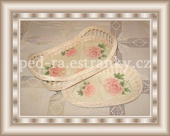 sada-015 -tác malý 37x24 s ošatkou 30x16 v rámečku